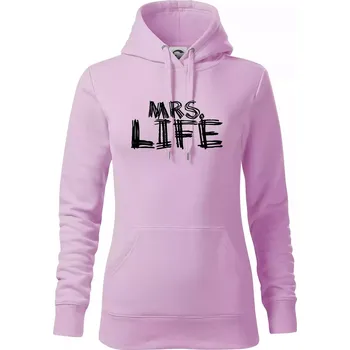 Dámská mikina Mrs. Life - Mikina dámská Cape s kapucí - XS ( Orchid )