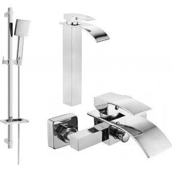 Vodovodní baterie Mexen Aries DQ45 vanová sada, chrom - 744813DQ45-00 Bateriové soupravy