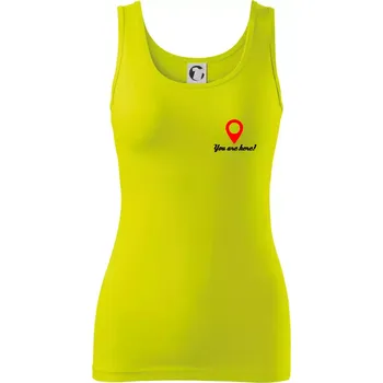 Dámské tričko You are here - Dámské tílko - M ( Limetková )