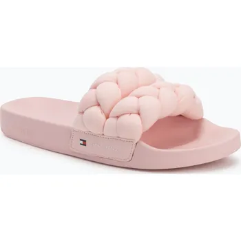 Dámské pantofle Dámské nazouváky Tommy Jeans Braided Slide delicate pink