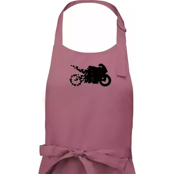 Kuchyňská zástěra Moto love - Pánská zástěra na vaření - Univerzální velikost ( Starorůžová )