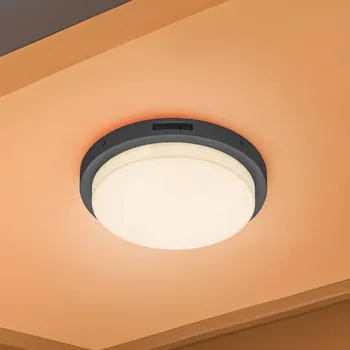 Lampička Trio Lighting Venkovní nástěnné svítidlo LED Bermejo, kulaté, senzor, CCT, antracitová LED 14 W celkem - Doprava zdarma