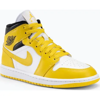 Dámské tenisky Dámské boty Nike Air Jordan 1 Mid white/black/vivid sulfur