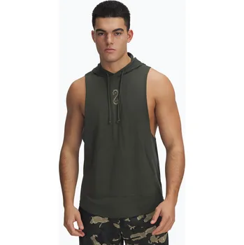 Pánská móda Pánská mikina Under Armour Project Rock Snake SL baroque green / bayou / white