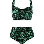 Salma Green dvoudílné plavky pro plnoštíhlé S803 XXL zelená