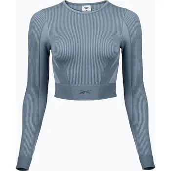 Dámské tričko Dámské fitness tričko longsleeve Reebok RBK Lab Seamless Crop upgrade blue