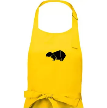 Kuchyňská zástěra Origami kapybara - Pánská zástěra na vaření - Univerzální velikost ( Žlutá )