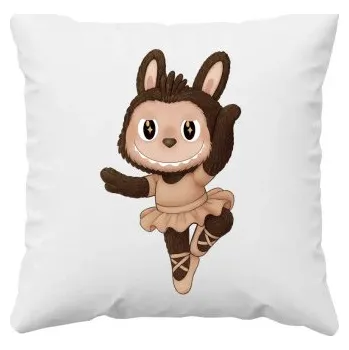 Žertovný předmět Plyšový Maskot Bubu Ballerina - polštář s potiskem pro fanoušky Labubu- Tričkový.cz