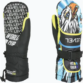 Chránič rukou Dětské lyžařské rukavice Level Junior Mitt yellow/blue