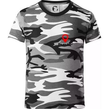 Chlapecké tričko You are here - Dětské maskáčové triko - 104-110cm / 3-4 roky ( Šedý maskáč )