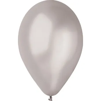 Balónek Balonky Gemar metalic stříbrné 30 cm - 50 ks