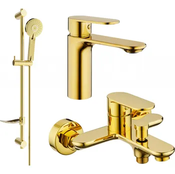 Vodovodní baterie Mexen Milo DF40 vanová sada, zlatá - 71303DF40-50 Bateriové soupravy