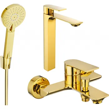 Vodovodní baterie Mexen Alexa R40 koupelnová sada, zlatá - 71213R40-50 Bateriové soupravy