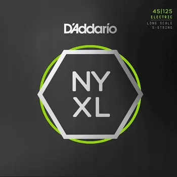 Struna pro kytaru a smyčcový nástroj Struny D'ADDARIO Nickel Wound NYXL (45-125) 5strunné