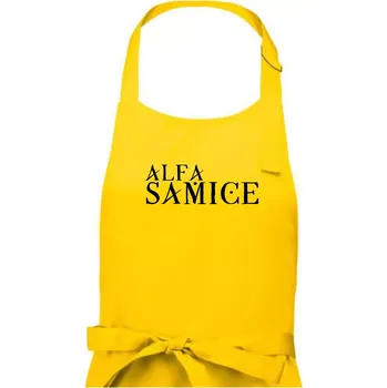 Kuchyňská zástěra Alfa Samice - Dámská zástěra na vaření - Univerzální velikost ( Žlutá )