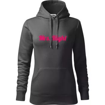 Dámská mikina Mrs Right - Mikina dámská Cape s kapucí - 2XL ( Tmavá břidlice (šedá se zeleným nádechem) )