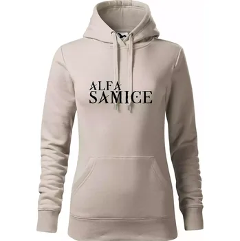 Dámská mikina Alfa Samice - Mikina dámská Cape s kapucí - 2XL ( Ledově šedá )