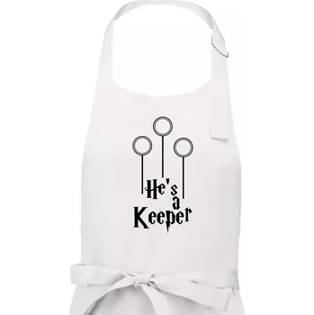 Kuchyňská zástěra Hes a keeper - Dámská zástěra na vaření - Univerzální velikost ( Bílá )