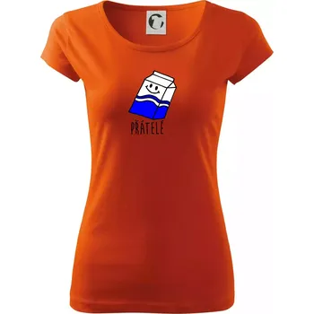 Nejlepší přátelé - Sušenka a mléko - Dámské triko Pure - S ( Oranžová )