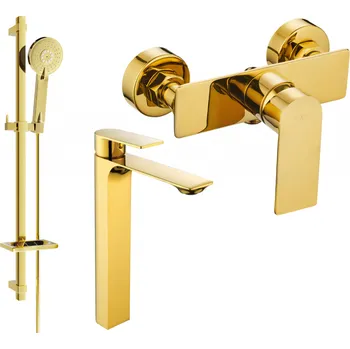 Vodovodní baterie Mexen Alexa DQ40 sprchová sada, zlatá - 71214DQ40-50 Bateriové soupravy