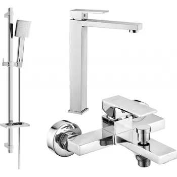 Vodovodní baterie Mexen Uno DQ45 vanová sada, chrom - 71413DQ45-00 Bateriové soupravy