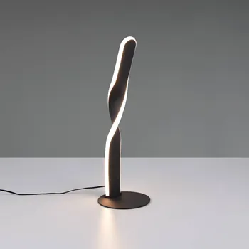 Lampička Reality Leuchten LED stolní lampa Ginko, černá matná, kov, výška 40,5 cm - Podstavec – Ø 13 cm LED 10 W celkem - Doprava zdarma