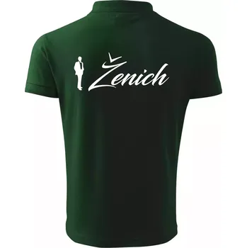Pánská košile Ženich psací - Polokošile pánská Pique Polo 203 - 4XL ( Lahvově zelená )