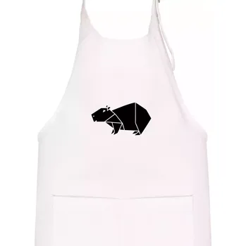 Kuchyňská zástěra Origami kapybara - Dětská zástěra na vaření - Univerzální velikost ( Bílá )