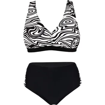 Dámské plavky Toscana dámské dvojdílné plavky s výztuží S982-A XL černá