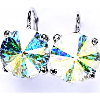 Náušnice Stříbrné náušnice Swarovski krystal AB - NK1188 (Stříbrné náušnice se Swarovski krystalem)
