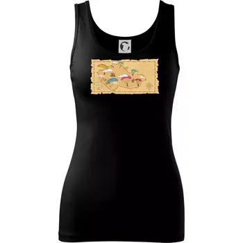 Dámské tričko Paragliding v ČR - Dámské tílko - XS ( Černá )