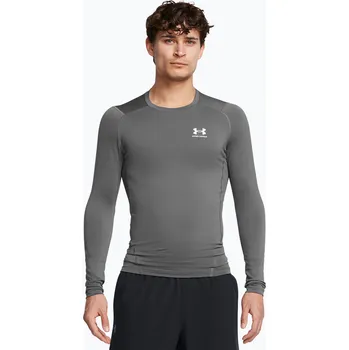 Pánská móda Pánské tričko longsleeve Under Armour Heat Gear Armour Comp castlerock/white