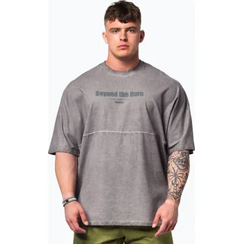 Pánské tričko Pánské sportovní tričko NEBBIA Washed-Off Heavyweight No Shortcuts light grey