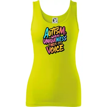 Autism Where Uniqueness Finds Its Voice - Dámské tílko - XS ( Limetková )