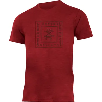 Pánské tričko RADIM pánské merino triko s akrylem - Červená 3636 / L / Červená