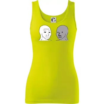 Dámské tričko Wojak (Feels Guy) a NPC - Dámské tílko - XL ( Limetková )