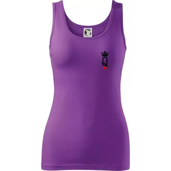 Dámské tričko King & Queen logo na prso - Dámské tílko - XS ( Fialová )