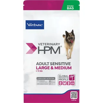 Krmivo pro psa Výhodné balení 2x12kg 12kg Virbac Veterinary HPM Adult Dog Sensitive Digest Large & Medium suché krmivo pro psy