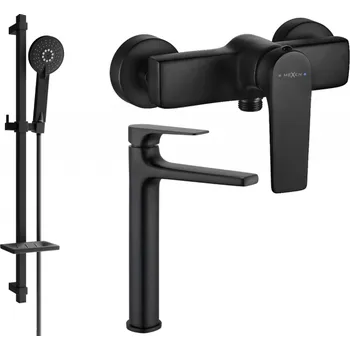 Vodovodní baterie Mexen Lynx DQ40 sprchový set, černý - 745914DQ40-70 Bateriové soupravy