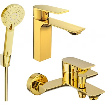 Vodovodní baterie Mexen Alexa R40 vanová sada, zlatá - 71203R40-50 Bateriové soupravy