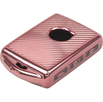 TPU obal pro klíč Volvo, carbon růžový