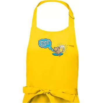 Kuchyňská zástěra Žádnou malinovku, ale pivo - Dámská zástěra na vaření - Univerzální velikost ( Žlutá )