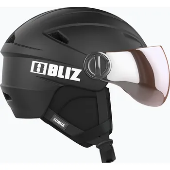 Lyžařská helma Bliz Strike Visor matte black/ orange silver mirror