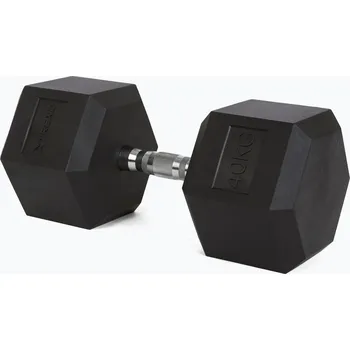 Pogumované činky XTREXO Hex 40 kg
