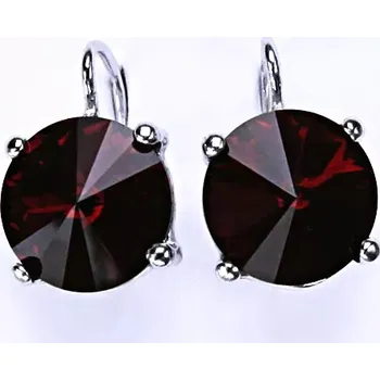 Náušnice Stříbrné náušnice Swarovski krystal Siam - NK1188 (Stříbrné náušnice se Swarovski krystalem)