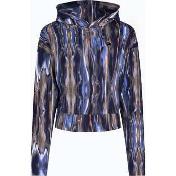 Dámská mikina FILA Dámská mikina Ceyrat AOP Cropped Hoody blue melting aop