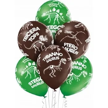 Balónek Latexové balónky dinosauři kostry 30cm 3ks