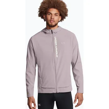 Sportovní oblečení Pánská běžecká bunda Under Armour Outrun The Storm tetra gray/morph green/relfective