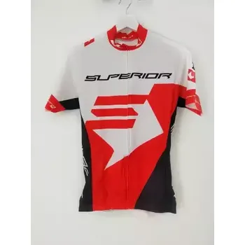 cyklistický dres Superior Race dámský dres krátký rukáv bílá/červená vel. M