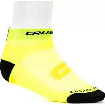 Pánské ponožky Crussis cyklistické ponožky žlutá/černá vel. 39-42
